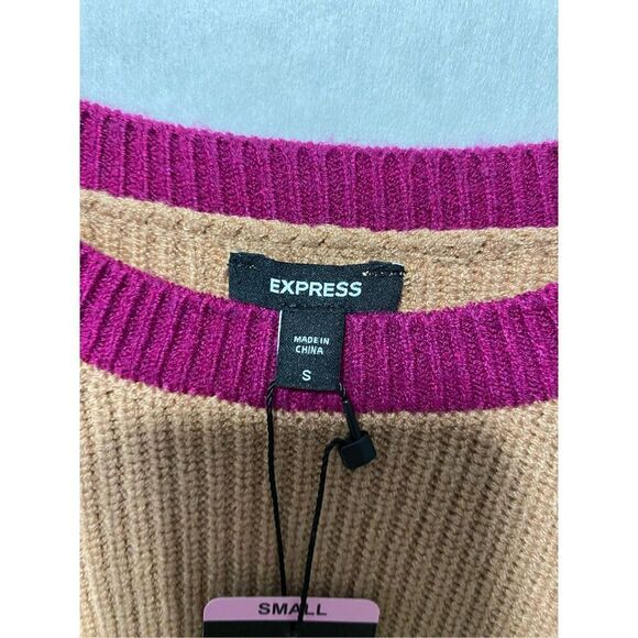 Express color block womens oversized sweater size S - Picture 7 of 10